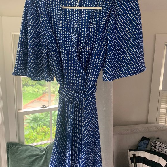 MNG Suit Dresses & Skirts - Blue wrap dress